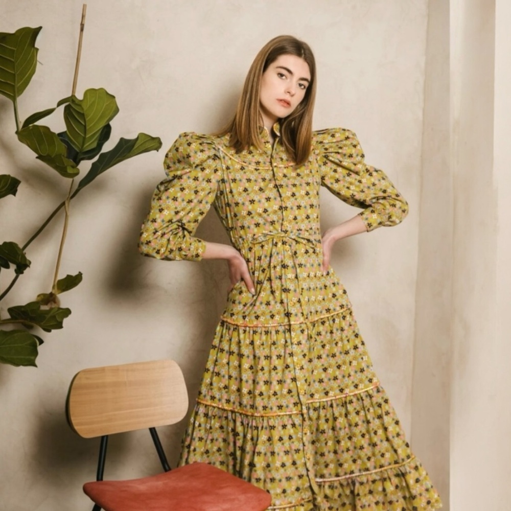 CeliaB printed cotton Sabina dress size Medium.  New with tags